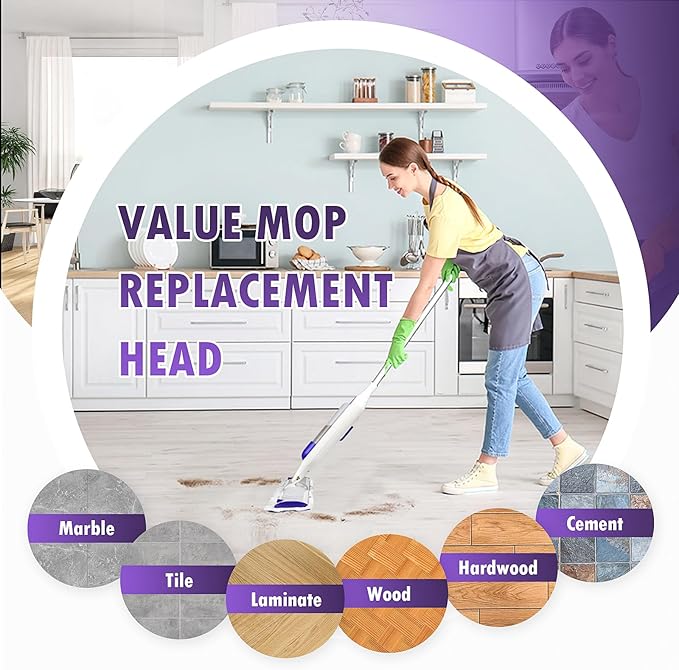 12 Pack Power Mop Refills Compatible with Swiffer Power Mop, for Swiffer Power Mop Refill, for Floor Cleaning, Unscented