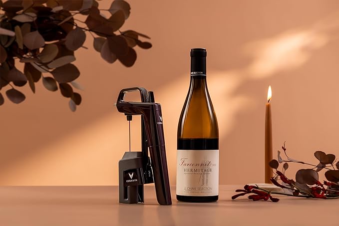 Coravin Timeless Six Plus Wine Preservation System - By-the-Glass Wine Saver - With 3 Pure Argon Gas Capsules, 6 Screw Caps & Wine Aerator - Limited Edition Hermitage Red