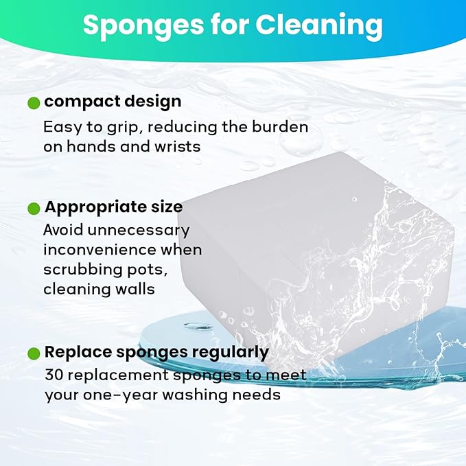 30x Magic Cleaning Sponge Eraser Melamine Cleaner Multifunction White