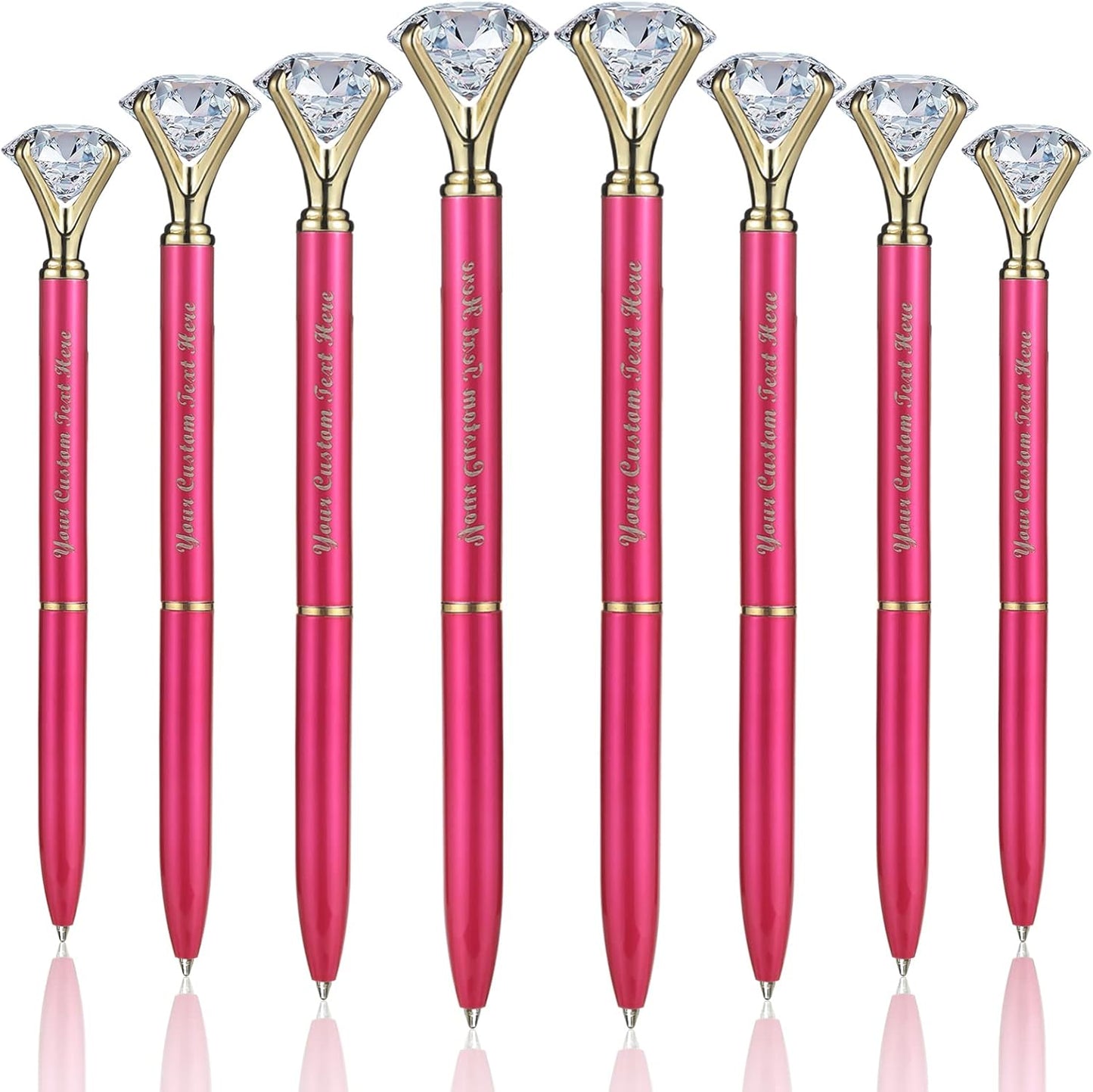 White Diamond Pens Pack of 20 Bling Diamond Gem Pen Décor Gifts for Women Bridesmaid Coworkers Bulk Crystal Metal Ballpoint Pens Black Ink