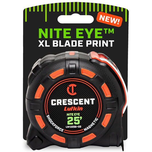 Crescent Lufkin 25 Ft. SHOCKFORCE NITE EYE Magnetic Tape Measure | LM1325B-02