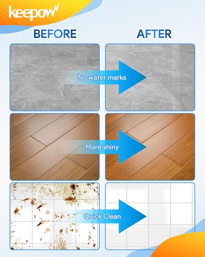KEEPOW Floor Cleaning Solution Compatible With Tineco Cordless Wet Dry Vacuum Cleaner iFLOOR Series, FLOOR ONE S3 / S5 / S6 / S7 / S9 Artist Series, Unscented, 16.9 OZ*2 Bottle