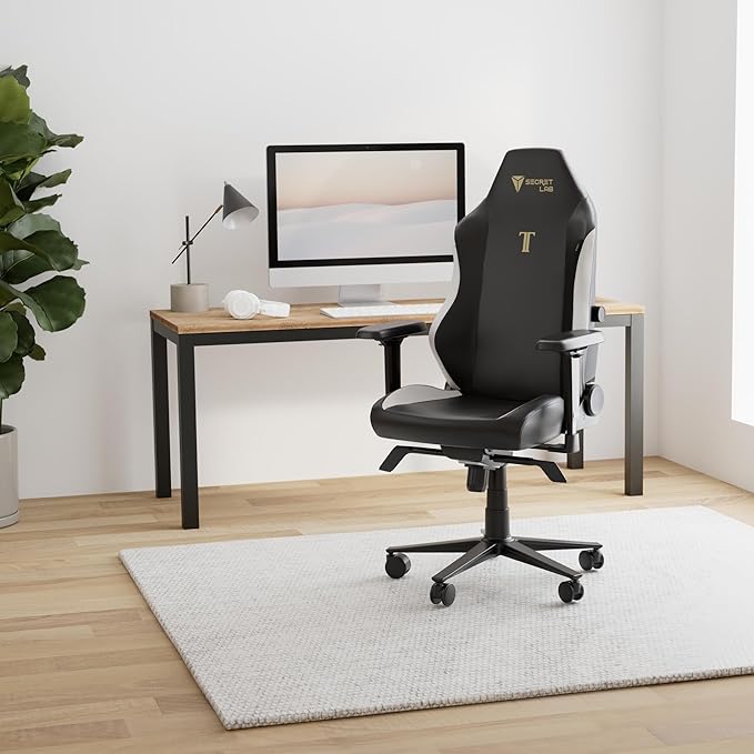 Secretlab Titan Evo Classic Gaming Chair - Reclining, Ergonomic & Heavy Duty Computer Chair with 4D Armrests, Magnetic Head Pillow & Lumbar Support - Big and Tall 395 lbs - Black - Leatherette