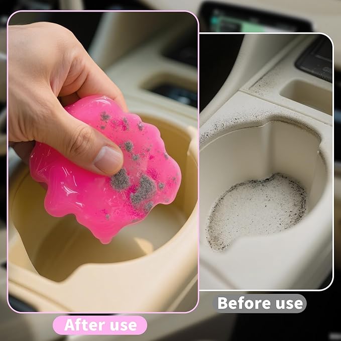ASFSKY Car Cleaning Gel (Red,Watermelon) Cleaning Putty Universal Dust Cleaning Car Interior Cleaner Keyboard Dust Remover Car Slime Gifts for Men Women Girl Christmas Stocking Stuffers（1 Pack）
