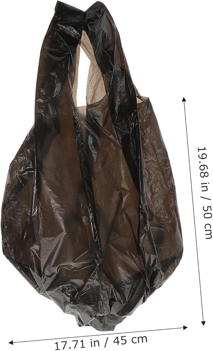 GANAZONO 100pcs Thickened Biodegradable Plastic Garbage Bags Strong Trash Liners for Home Kitchen Bathroom Office Disposable Handheld Refuse Bags Black