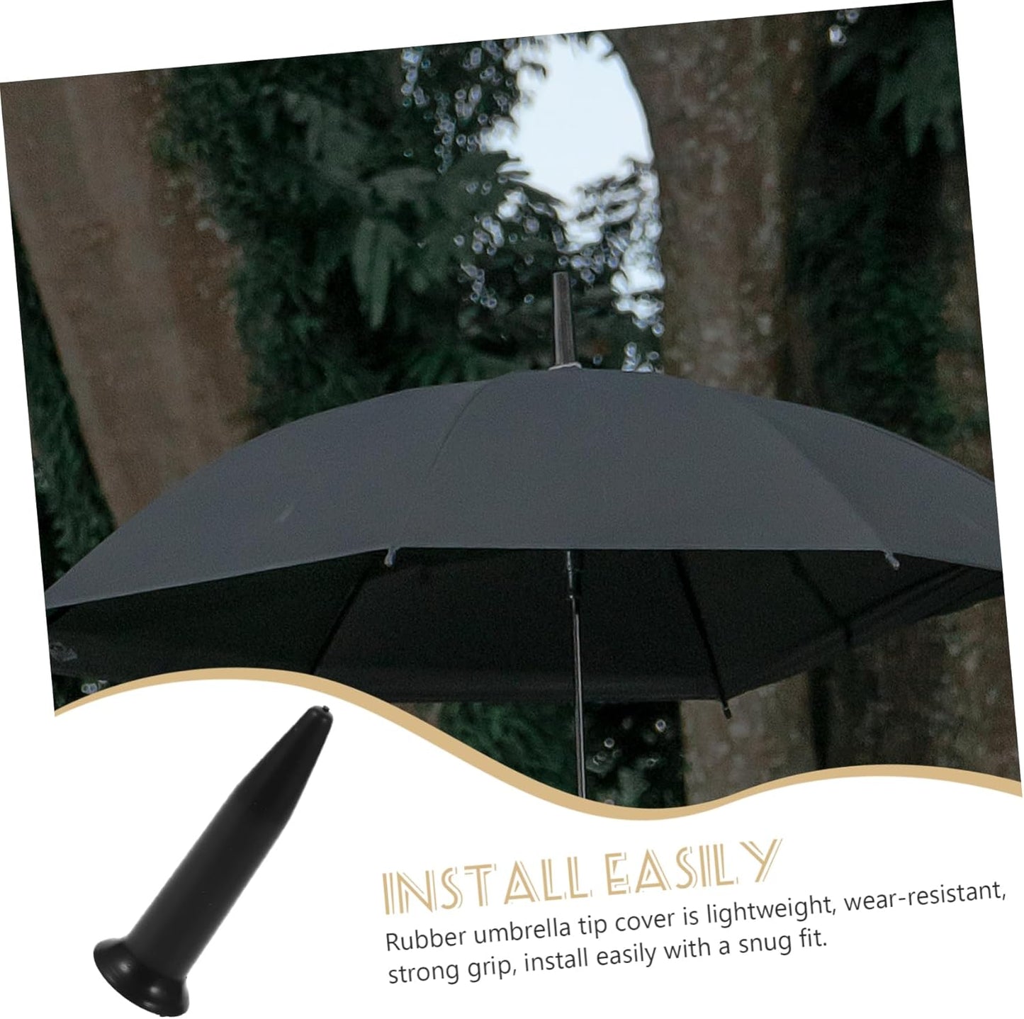 MERRYHAPY Umbrella Tip Cover Replacement Rubber Handle Umbrella Top Lid for Rain Sun Umbrellas Accessories