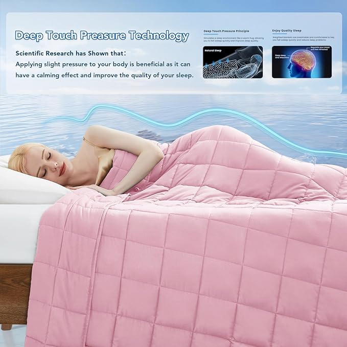 Topcee Weighted Blanket (20lbs 80"x87" King Size) Soft Cooling Heavy Blanket Sleeping, Apply to 190-210 lbs Body, Thick Breathable Blanket with Glass Bead, Easy Care