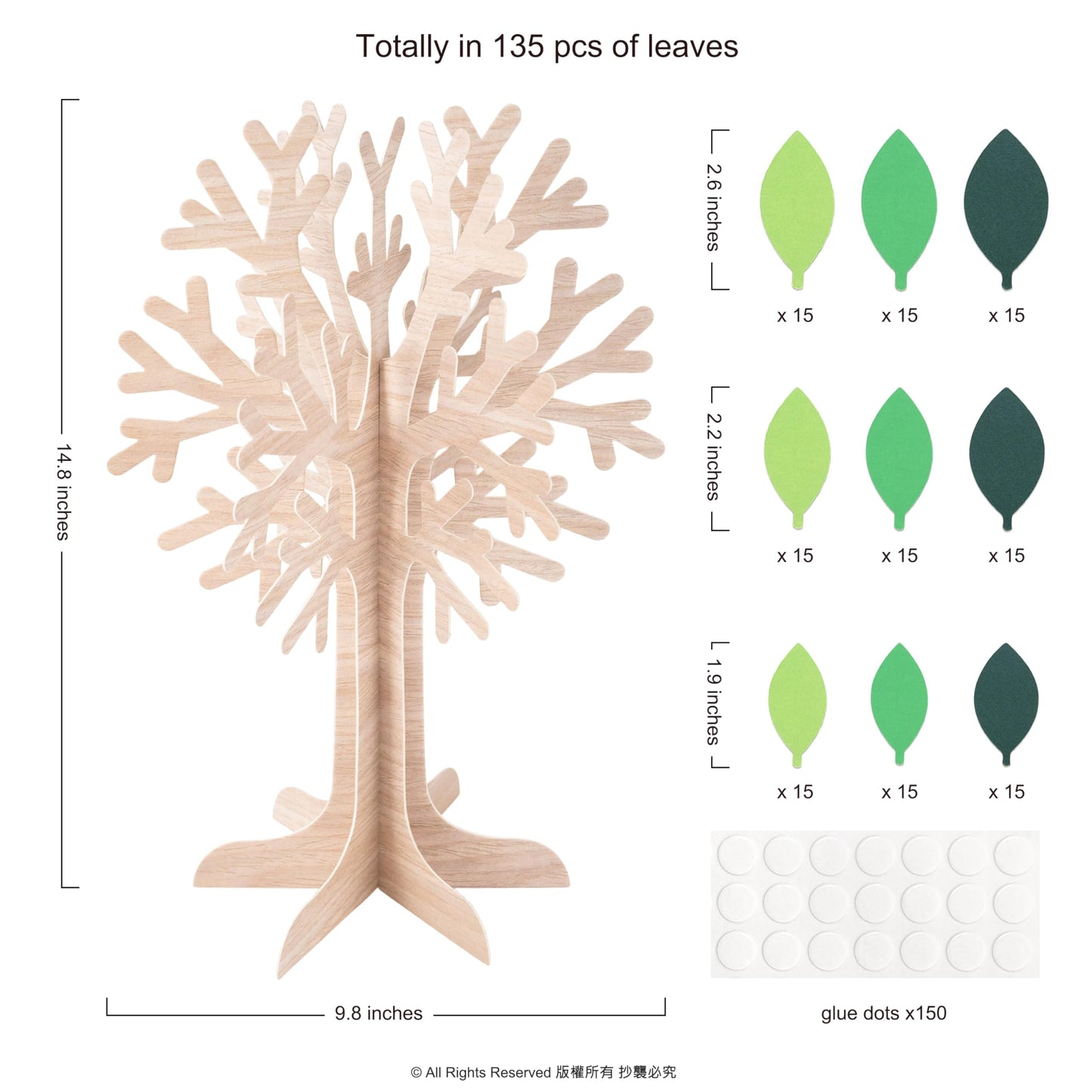 Cheerland Tree of Life Centerpiece Table Decor Thankful Tree for Kids Classroom Activity Fun Gratitude Trees Kit Rustic Woodland Party Supplies Spring Green Leaves 3D Customizable School Decorations