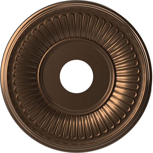 Ekena Millwork Cmp16Becab Berkshire Thermoformed Pvc Ceiling Medallion (Fits Canopies Up To 7), 16Od X 3 1/2Id X 1P, Metallic An