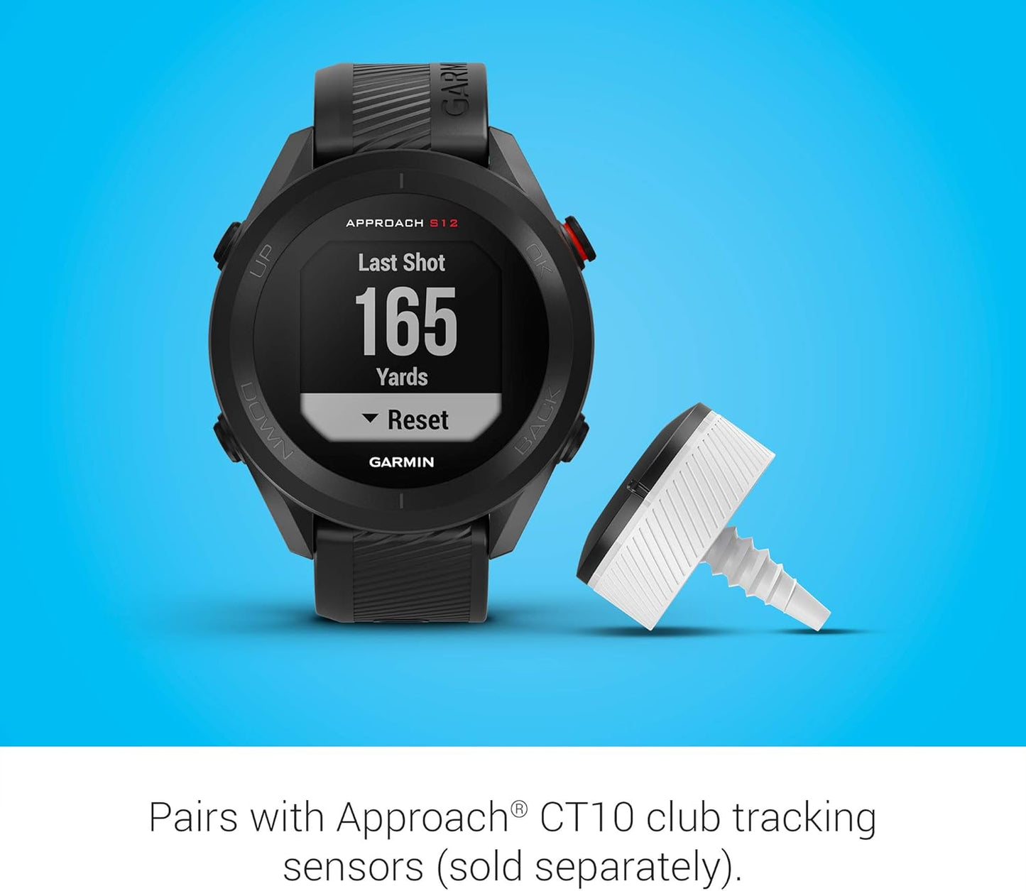 Garmin Approach S12, Easy-to-Use GPS Golf Watch, 42k+ Preloaded Courses, Black, 010-02472-00