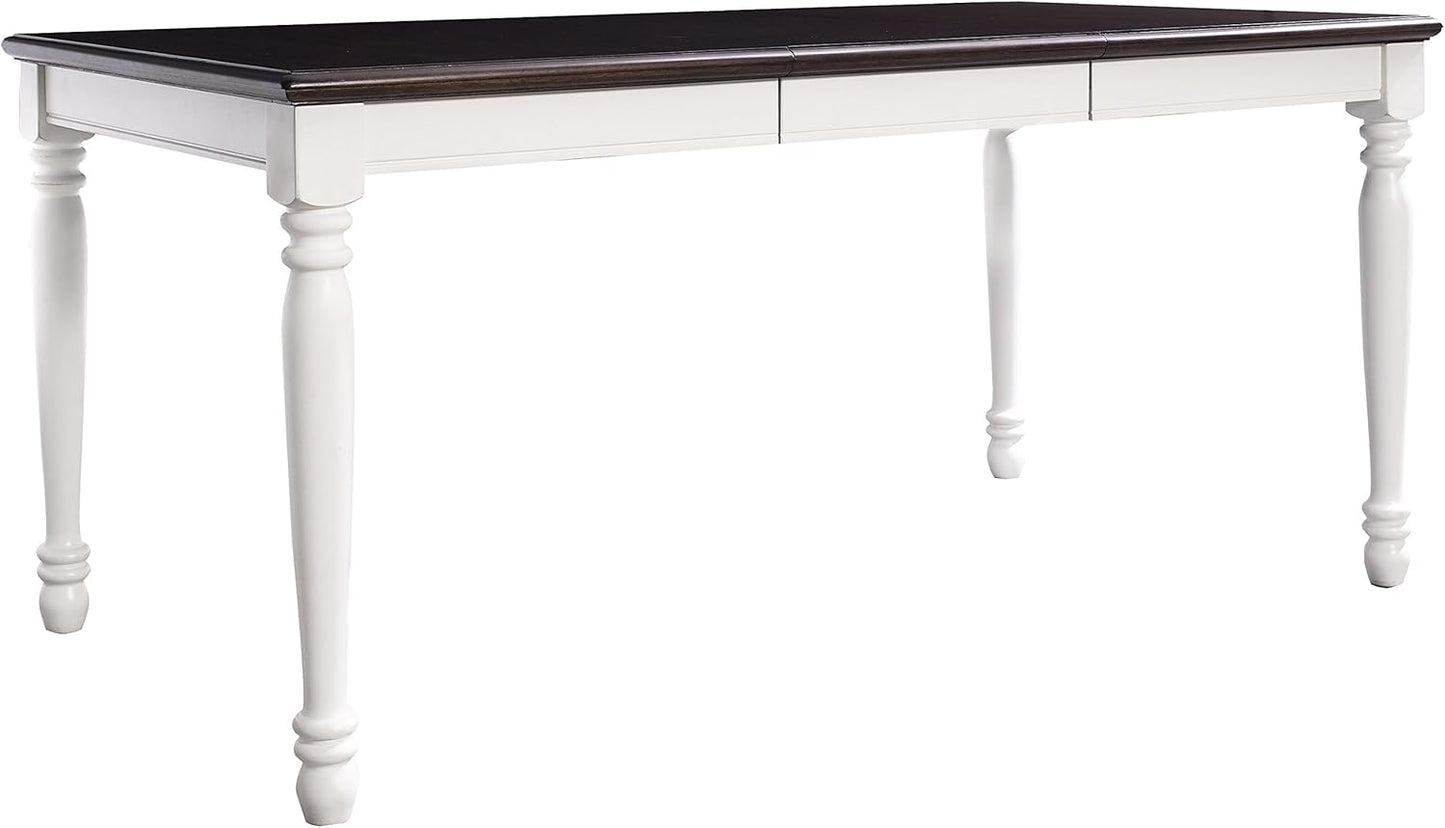 Crosley Furniture Shelby 5-Piece Traditional Dining Table Set for 4, Dinner Tables with Kitchen Chairs, Distressed White