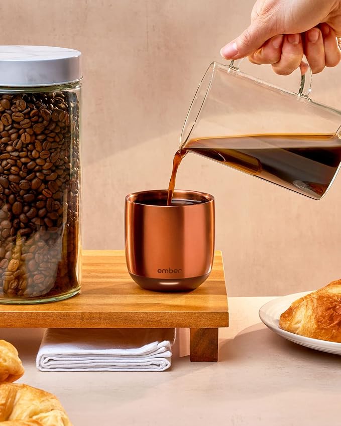 Ember Temperature Control Smart Cup, 6 oz, App-Controlled Heated Coffee Cup, Espresso Mug with 90 Min Battery Life, Copper