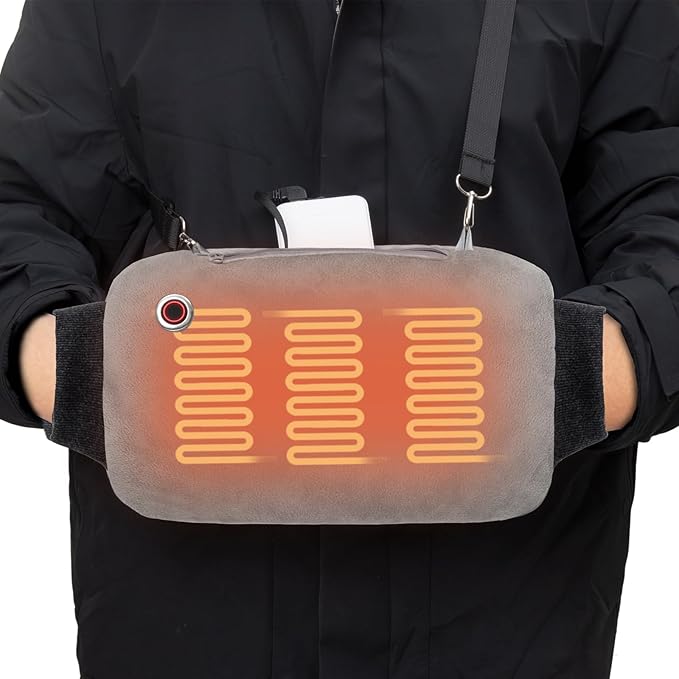 Hand Warmers Rechargeable, Electric Heated Gloves with Rechargeable Batteries 3 Levels 7.6V Fast Heating Handwarmer Pouch for Women Men Kids Winter Hiking Camping Hunting Skiing Outdoor Sports Working