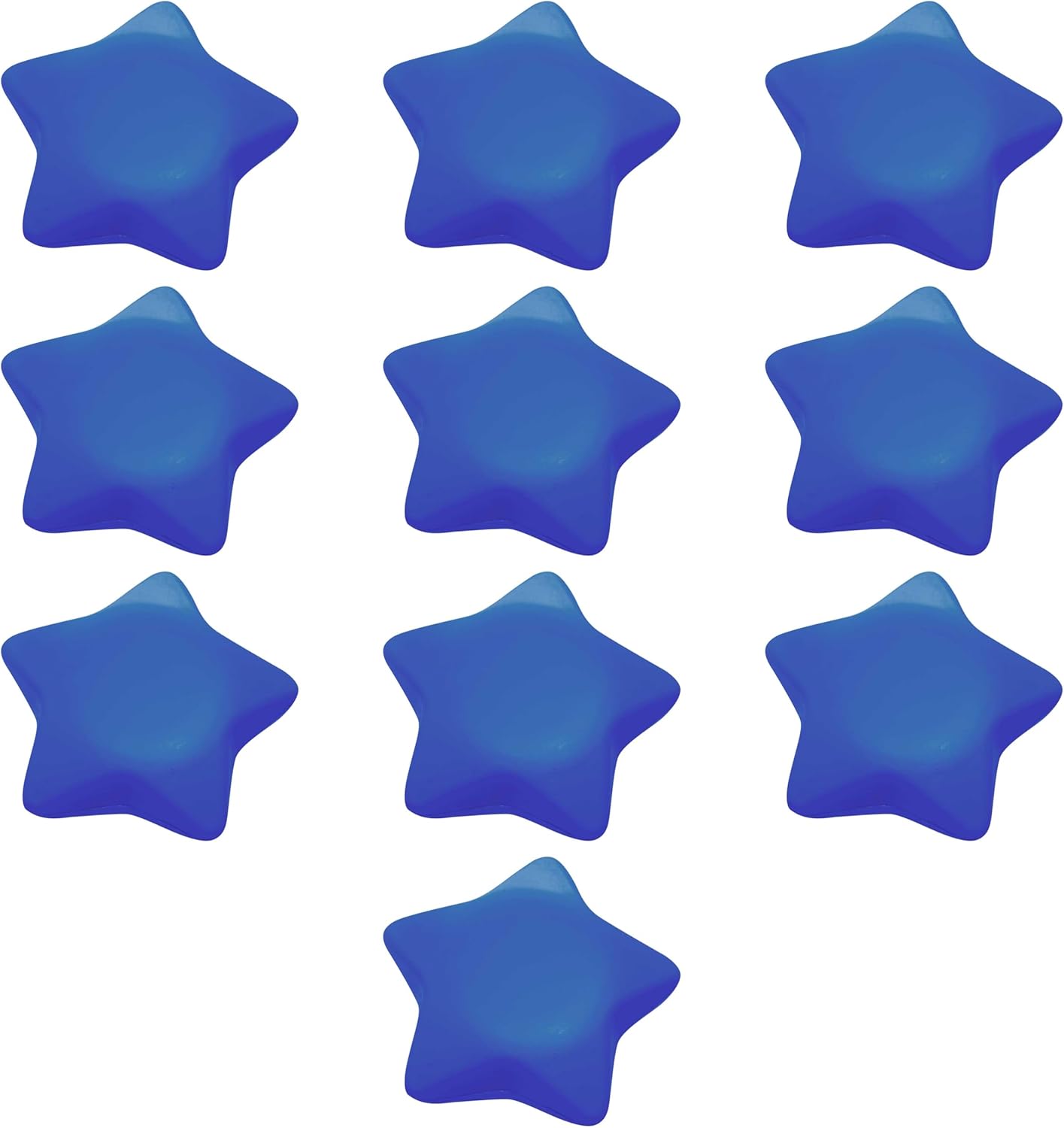 DISCOUNT PROMOS Star Squeeze Balls Set of 10, Bulk Pack - Anxiety Stress Relief, Perfect for Your Desk, Office or Home - Blue