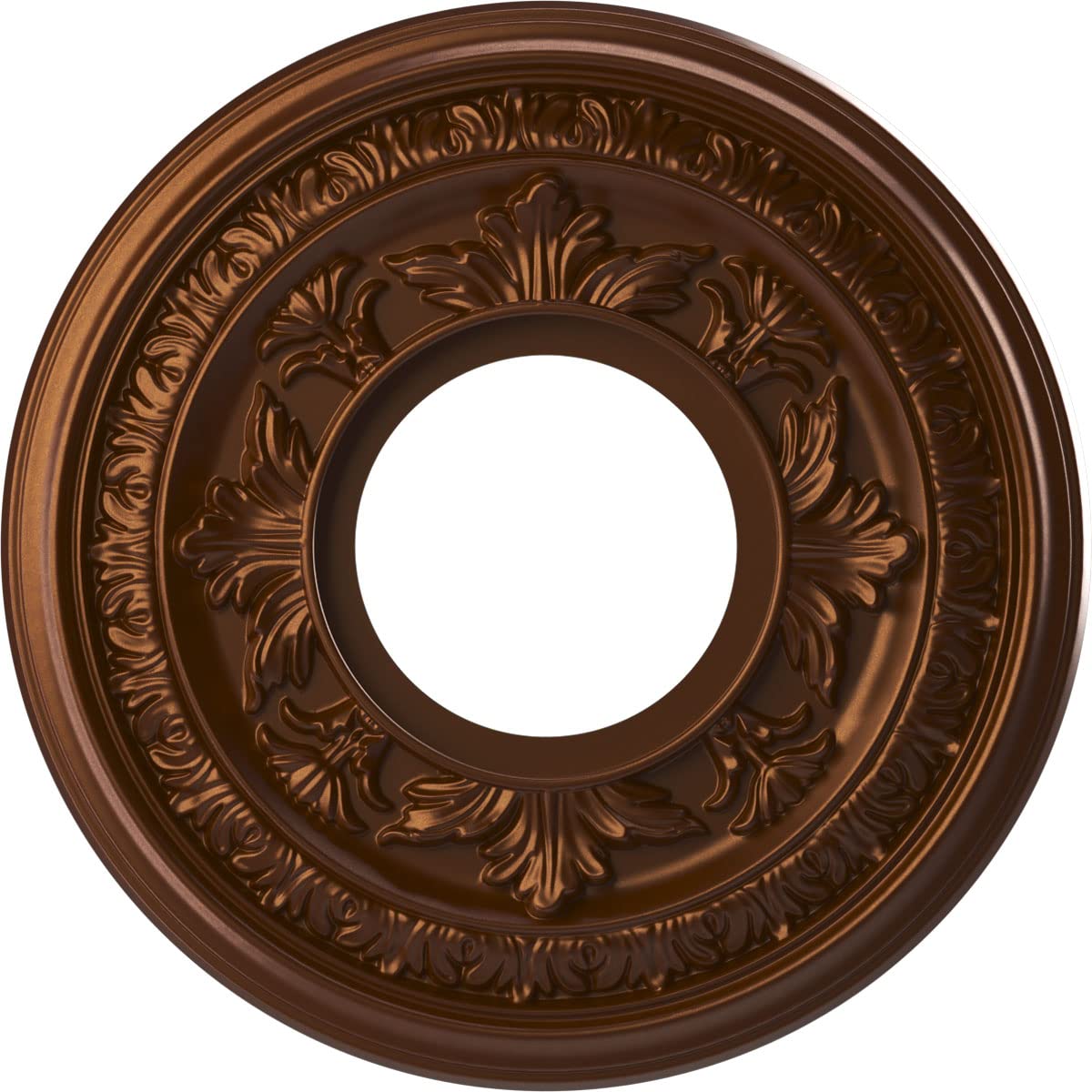 Ekena Millwork Cmp10Bacdc Baltimore Thermoformed Pvc Ceiling Medallion (Fits Canopies Up To 4 1/4), 10Od X 3 1/2Id X 3/4P, Metal