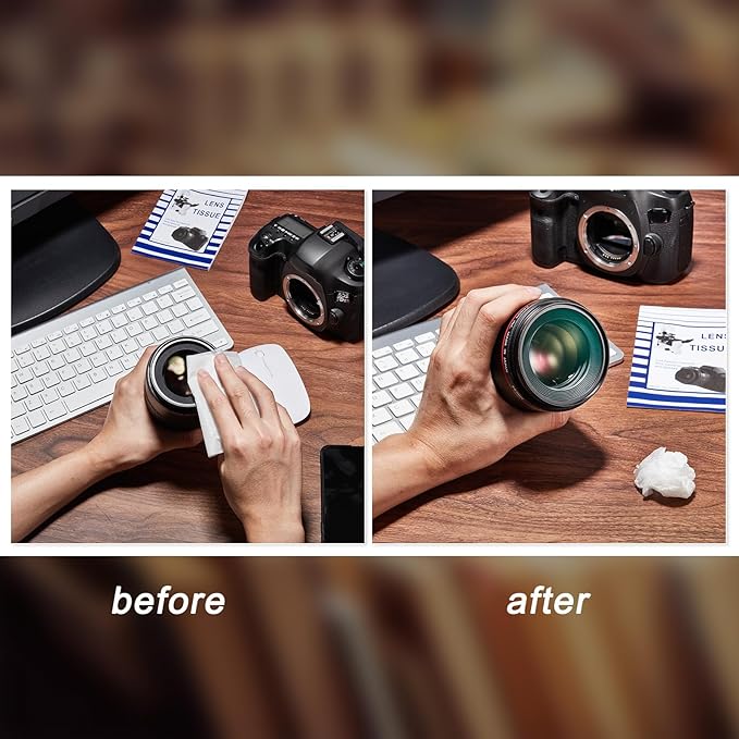1000 Pieces Lens Cleaning Paper Tissue Lens Paper Bulk for Camera Lenses, Microscopes, Computer Screens, Magnifiers, Glasses, 20 Booklets