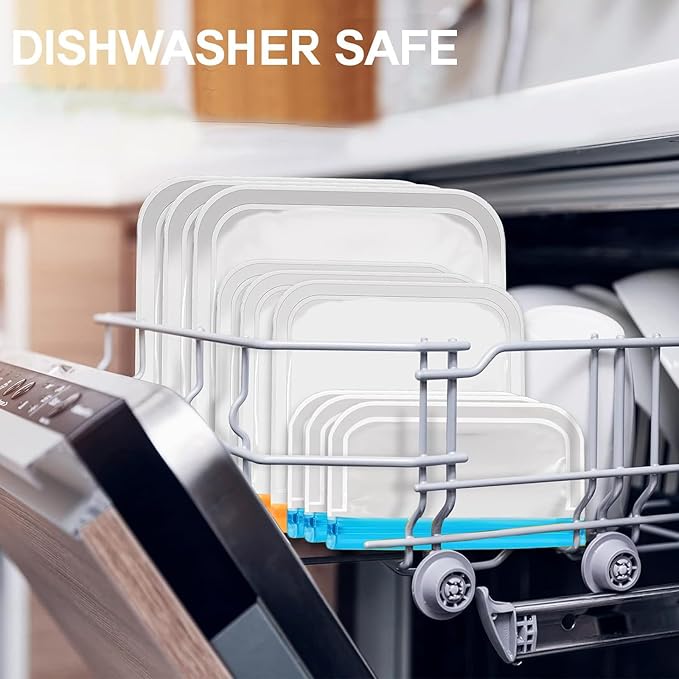 20Pack Reusable Snack Bags Dishwasher Safe&BPA Free Food Storage Bags， Extra Thick Leak-proof Reusable Freezer Bags for Candy, Snack,Cereal, Travel Items, Home Organization(BLUE)
