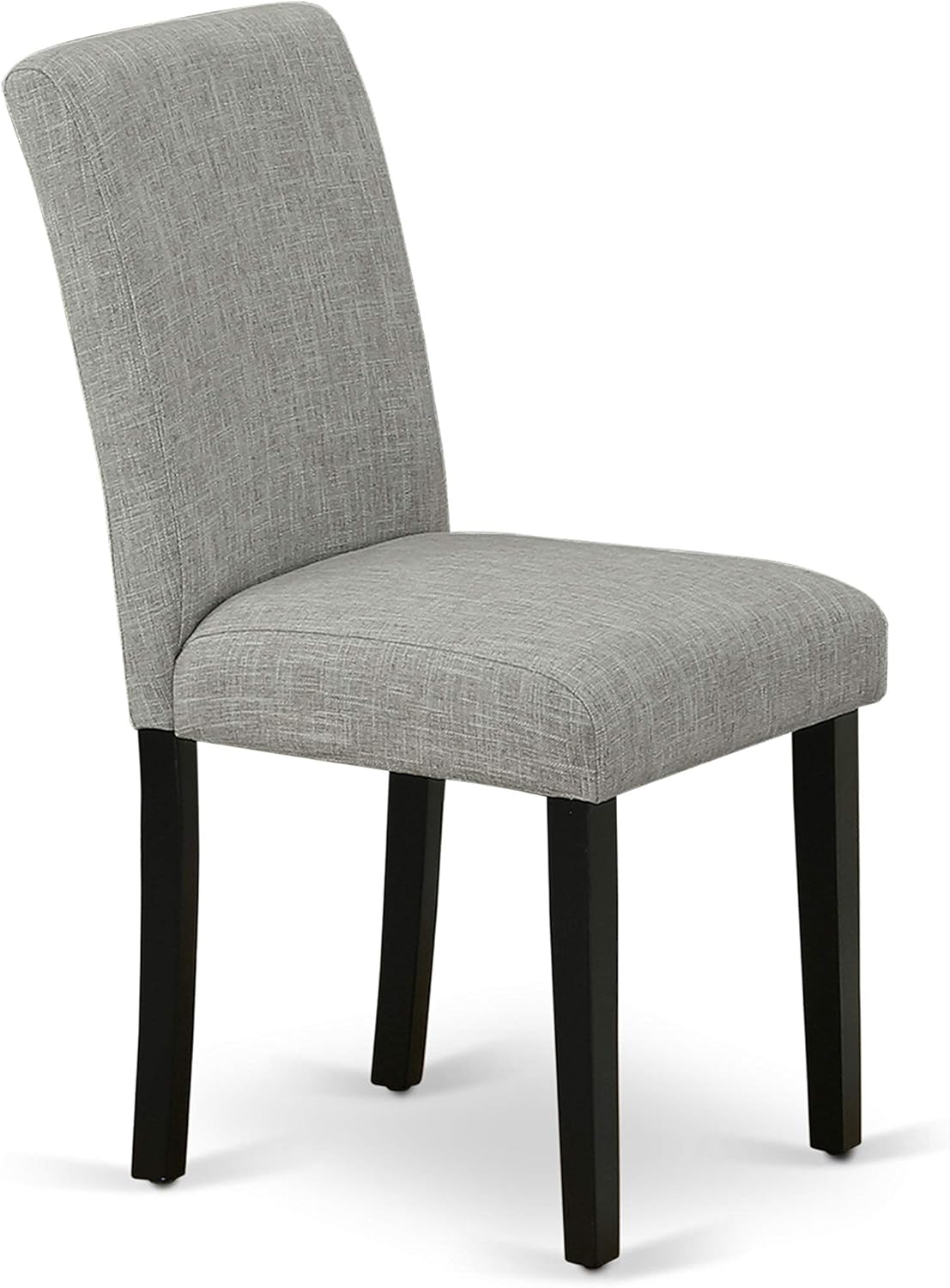 East West Furniture DUAB5-BLK-06 5 Piece Kitchen Table Set for 4 Includes a Rectangle Dining Table and 4 Shitake Linen Fabric Parson Dining Room Chairs, 36x60 Inch, Black