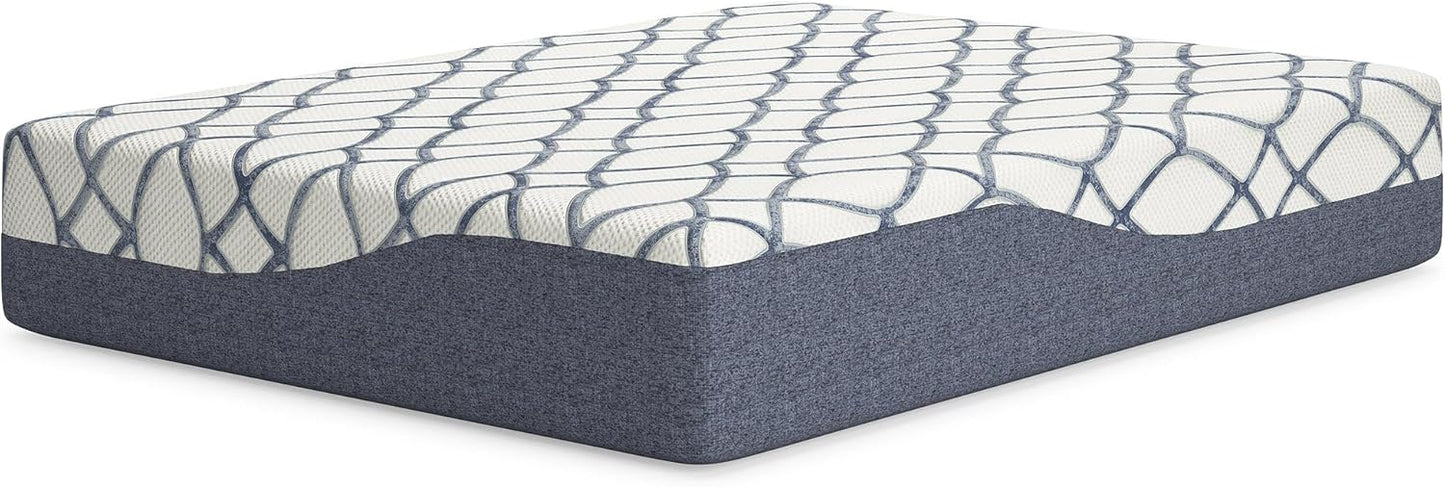 Signature Design by Ashley 14 Inch Chime Elite 2.0 Ultra Plush Green Tea Memory Foam Mattress for Cool Sleep and Pressure Relief, California King, Fiberglass Free, Mattress In A Box