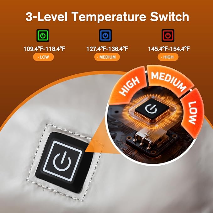 Heated Hand Warmer Pouch Hand Muff with 10000mAh Rechargeable Power Bank Portable USB Hand Warmer Muff