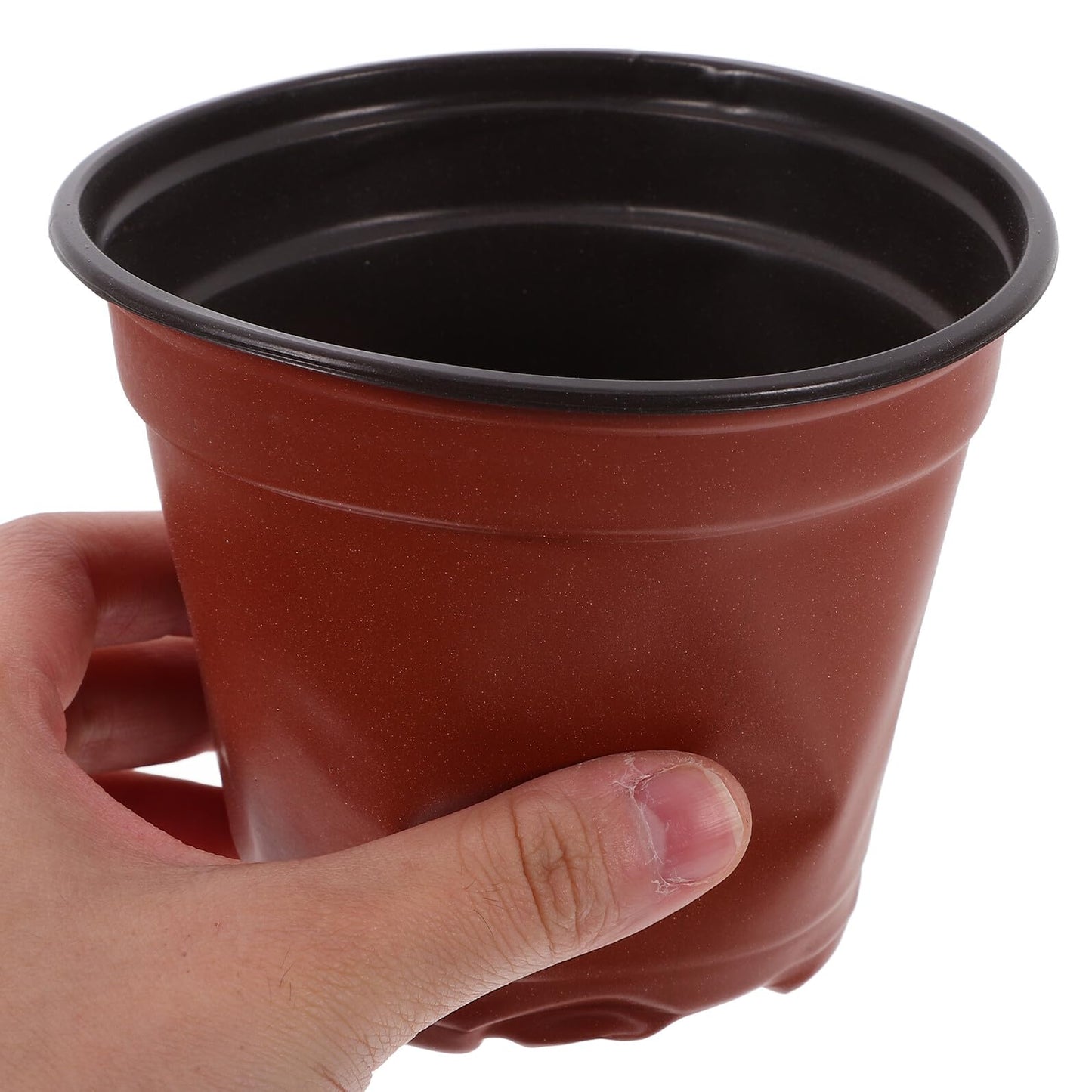 JOINPAYA 100pcs Seedling Nursery Pots for Strawberry Cuttings, Plastic Growing Cups with Dual Color Design, Thickened Sturdy Containers for Greenhouse and Garden Use