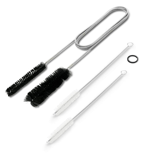 Flexible Drain Cleaning Brush (72" Long) for Drains, Bottles, Bathroom Sink, Bathtub, Shower, and Kitchen Sink, Heavy-Duty Double Ended Nylon with Elastic Hose, Bathroom Essentials, Black