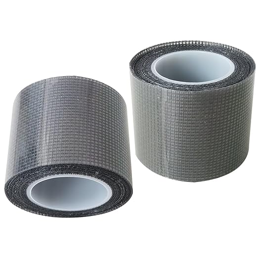 Instant Screen Repair Kit 2-Pack, 2" x16.5' Black Fiberglass Tape Fit for Windows & Doors | Fixes Tears & Holes