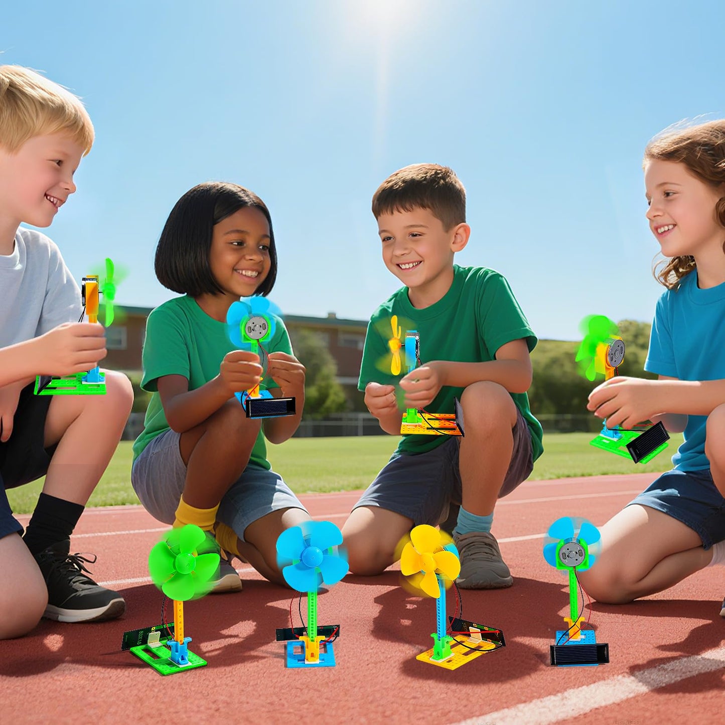 Bulk STEM Kits - 8 Set Solar Powered Fans, Science Kits for Kids Age 8-12 12-14 10-12, Stem Building Toys for Ages 8-13, Boys Girls Crafts, Classroom School Gifts Experiments Activities Summer Toys