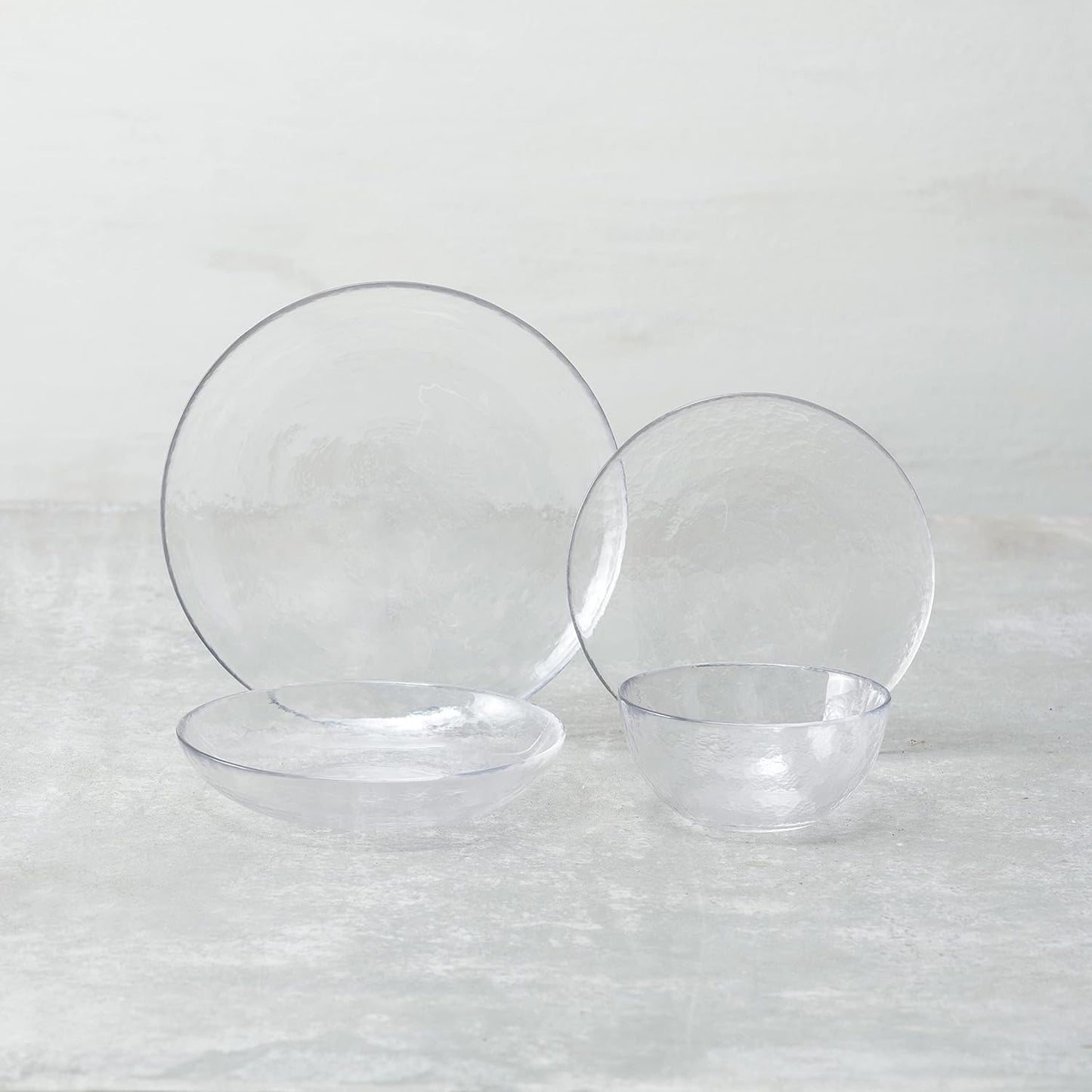 Fortessa Los Cabos Glass Dinnerware Collection, Cereal Salad Fruit Bowl (Set of 4), 6 Inch/21oz, Clear