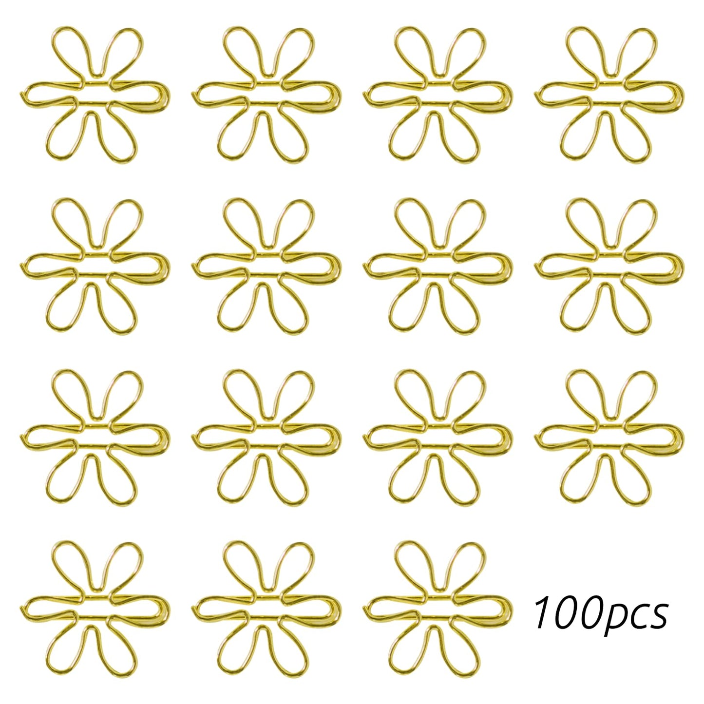 Innovative Flower Paper Clips-100 PCS Fancy Metal Sunflower Paper Clips, Cute 1.1x1.1 Inch, Perfect for Office, School, and Home Use, Big Cute Clips for Organizing Documents, Bookmark