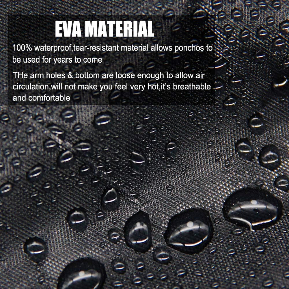 Rain Coats (2 Pack) - Reusable EVA Rain Ponchos for Adults Rain Jackets Raincoats for Men Women