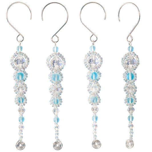 Solid Oak Beaded Ornament KIT, Shimmer Icicles Makes 4 (NCO27)