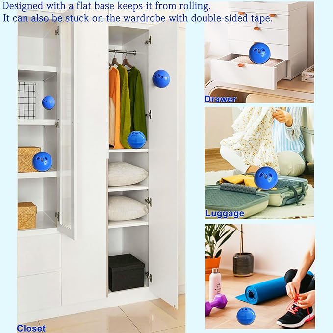 Odor Deodorizer Balls for Sneaker, 6 Pack Shoe Deodorizer Balls, Fresh Linen Sneaker Deodorizers Balls Strong Odor Eliminator Small Spaces Air Fresheners for Gym Bags, Drawers, Locker