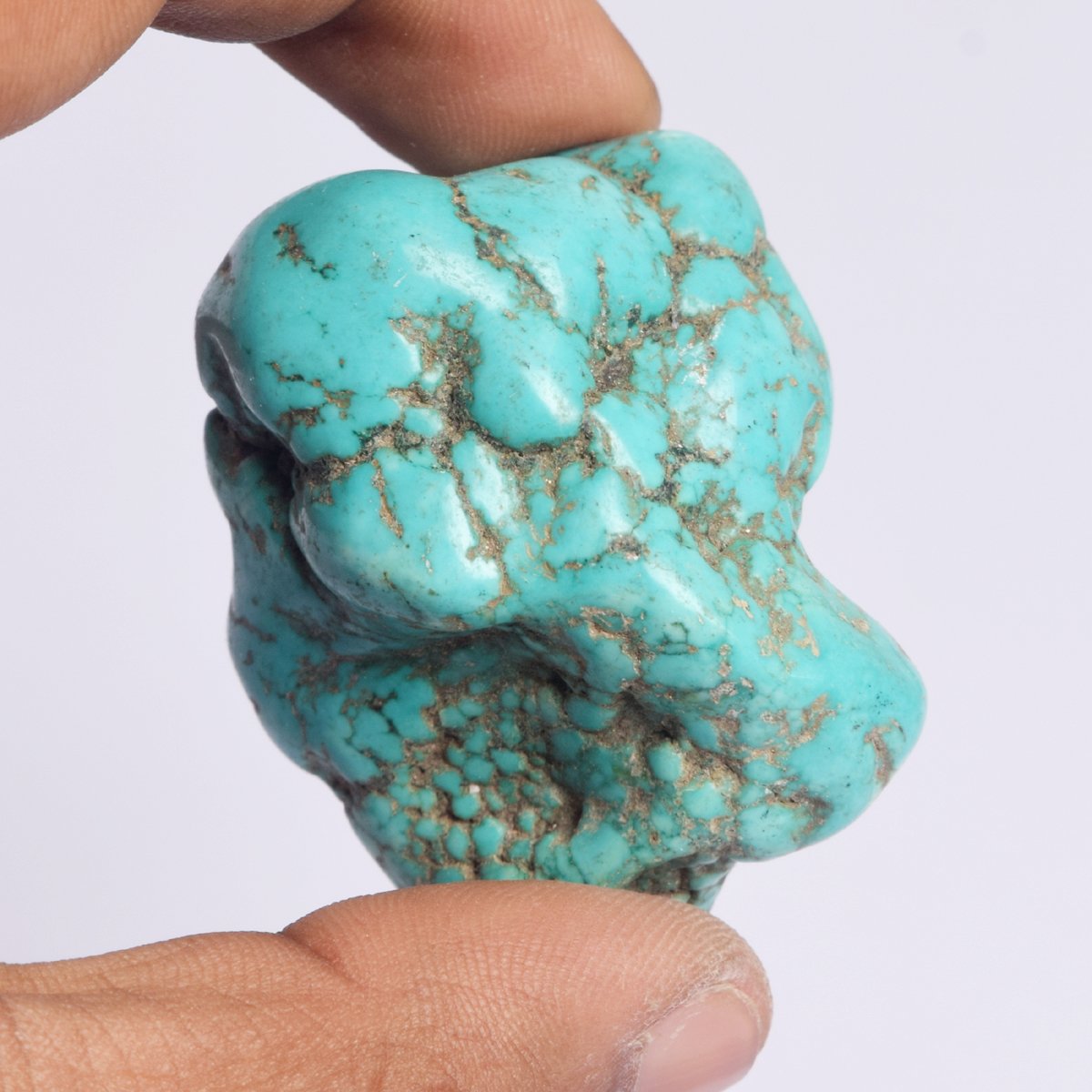 GEMHUB Rough Turquoise Crystal Gem 344 Ct Natural Uncut Blue Turquoise Rock Mineral Gemstone BR-629