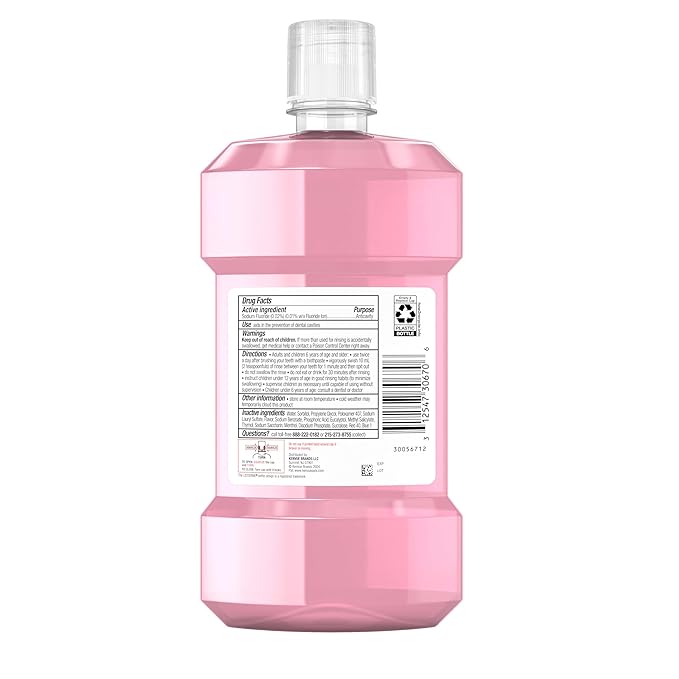 Listerine Total Care Alcohol Free Anticavity Fluoride Mouthwash, 6 Benefit Oral Rinse to Help Kill 99.9% of Germs That Cause Bad Breath, Strengthen Teeth, Restore Enamel, Fresh Mint Flavor, 500 mL