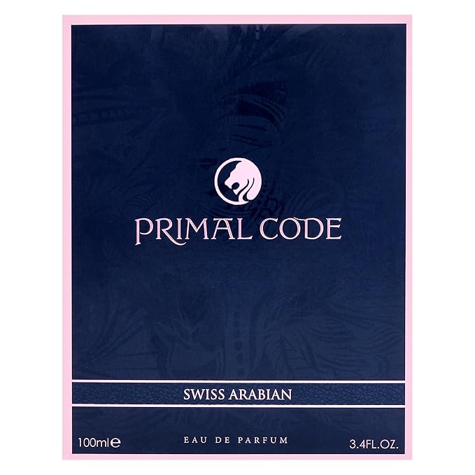 Swiss Arabian Primal Code - Luxury Products From Dubai - Long Lasting, Addictive Personal EDP Spray Fragrance - Seductive Signature Aroma - 3.4 Oz