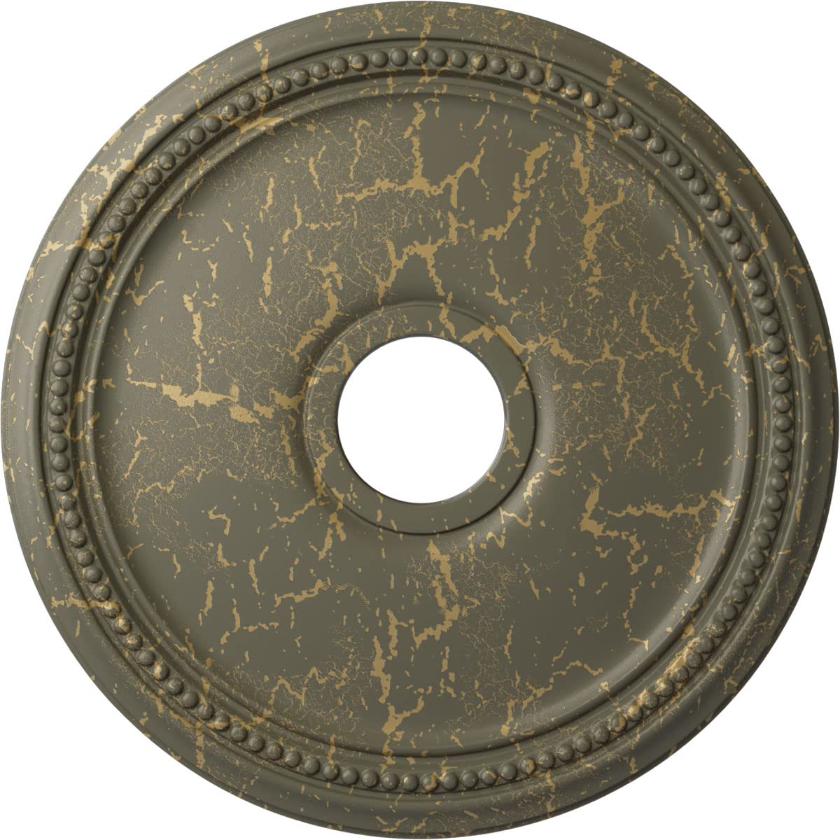 Ekena Millwork Cm18Diwhc Diane Ceiling Medallion, 18Od X 3 5/8Id X 1 1/8P (Fits Canopies Up To 5 3/8), Hand-Painted Witch Hazel