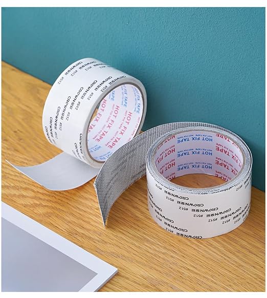 Upgraded Window Screen Repair Tape 4in*16.4FT(196.8in) Ventilated Screen Repair Patch Strong Adhesive Screen Repair Kit Removable Seam Glue Mesh Repair Fiberglass Screen Tape(Black)