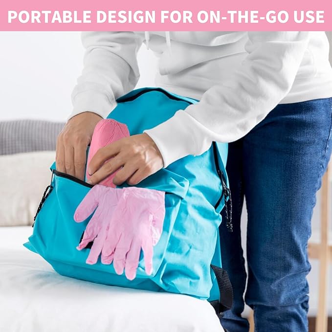 Frontline Shoe Covers Disposable Non-Slip 100 Pack, Premium Non-Woven Durable Booties Shoes Covers – Water Resistant Thick Anti-Slip - One Size Fits Most by Frontline (Pink 100 Pack)