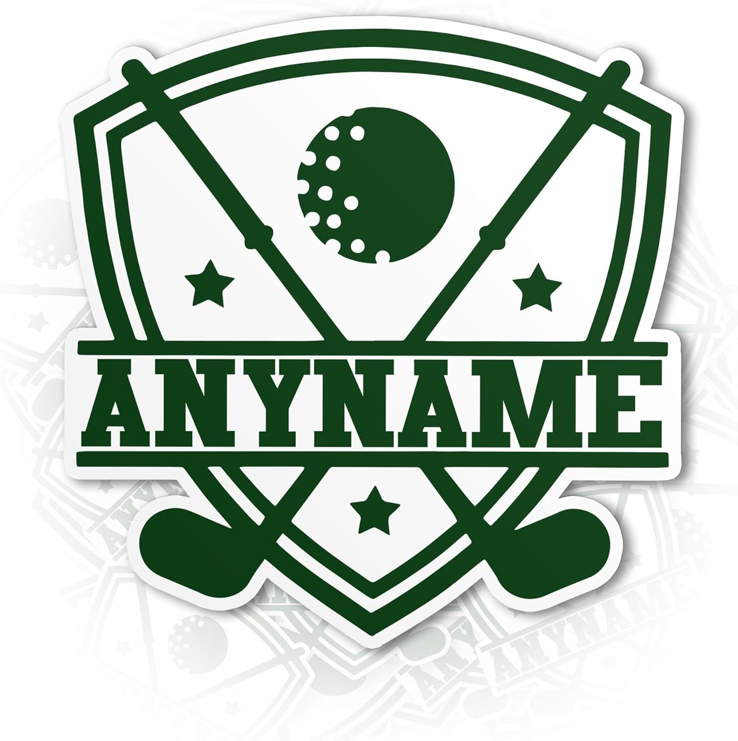 Custom Golf Name Sticker Personalized Golf Player Name Stickers Team Name Waterproof Vinyl Sticker for Laptop, Water Bottles, Phone, Kindle Decor Decal Gifts for Adults Kids