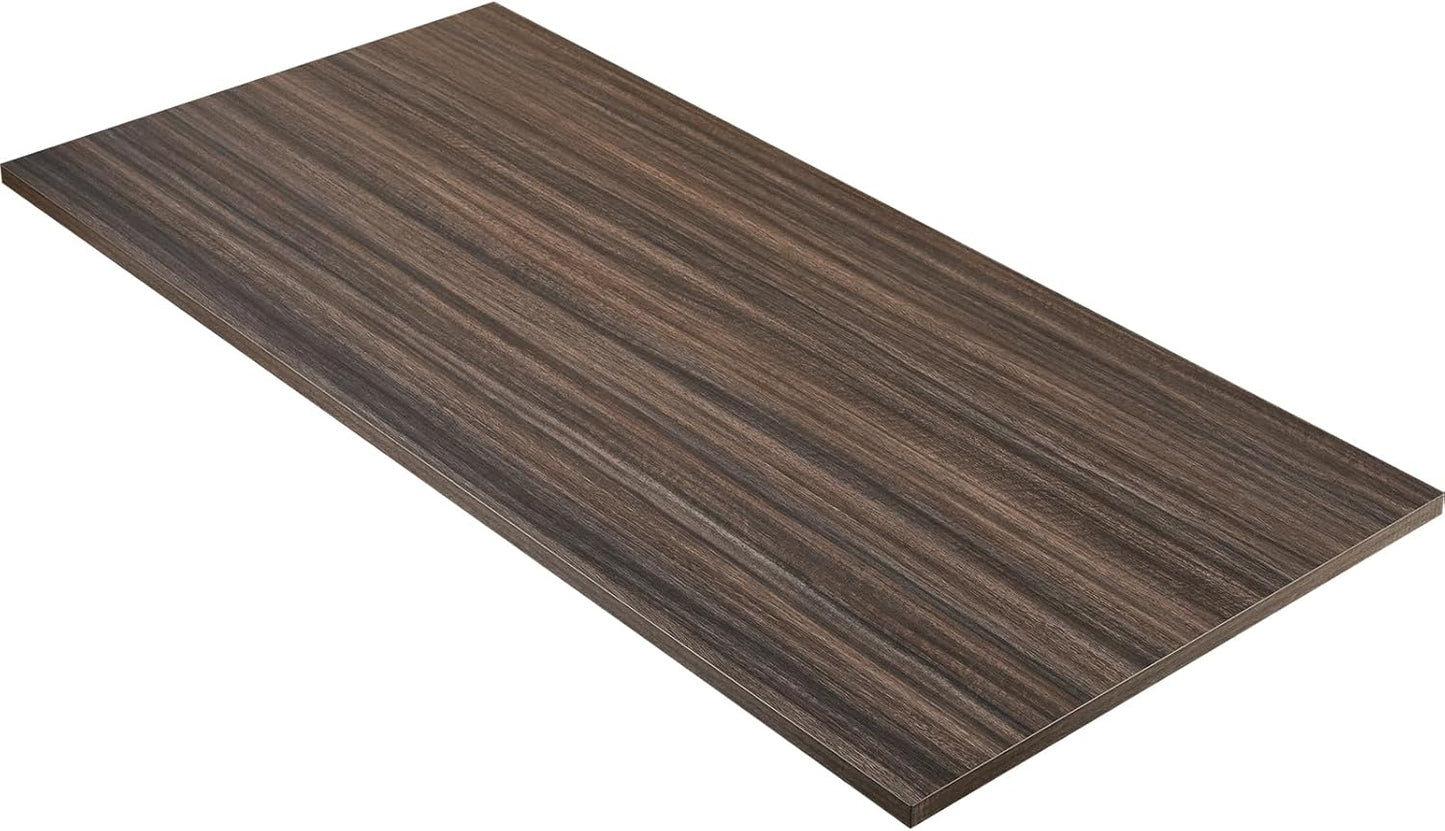 Kaboon Universal Tabletop 55"x23.62" Solid One-Piece Melamine Table Top, Double Desk L-Desk DIY, Home and Office Countertop,Eucalyptus