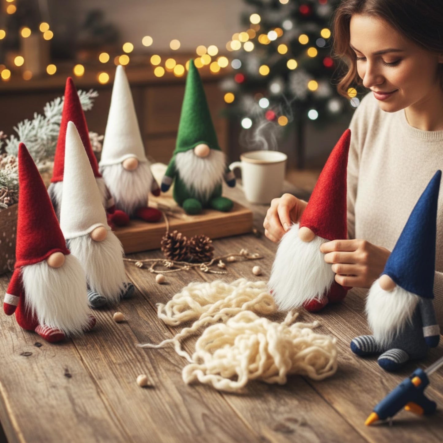 Tatuo 24 x 60 Inch White Faux Fur Fabric Halloween Fluffy Fuzzy Craft Fake Fur Cuts Shaggy Synthetic Plush Patch Sewing DIY Winter Christmas Costume Gnome Beard Miniature Dolls Rugs Mat Gift