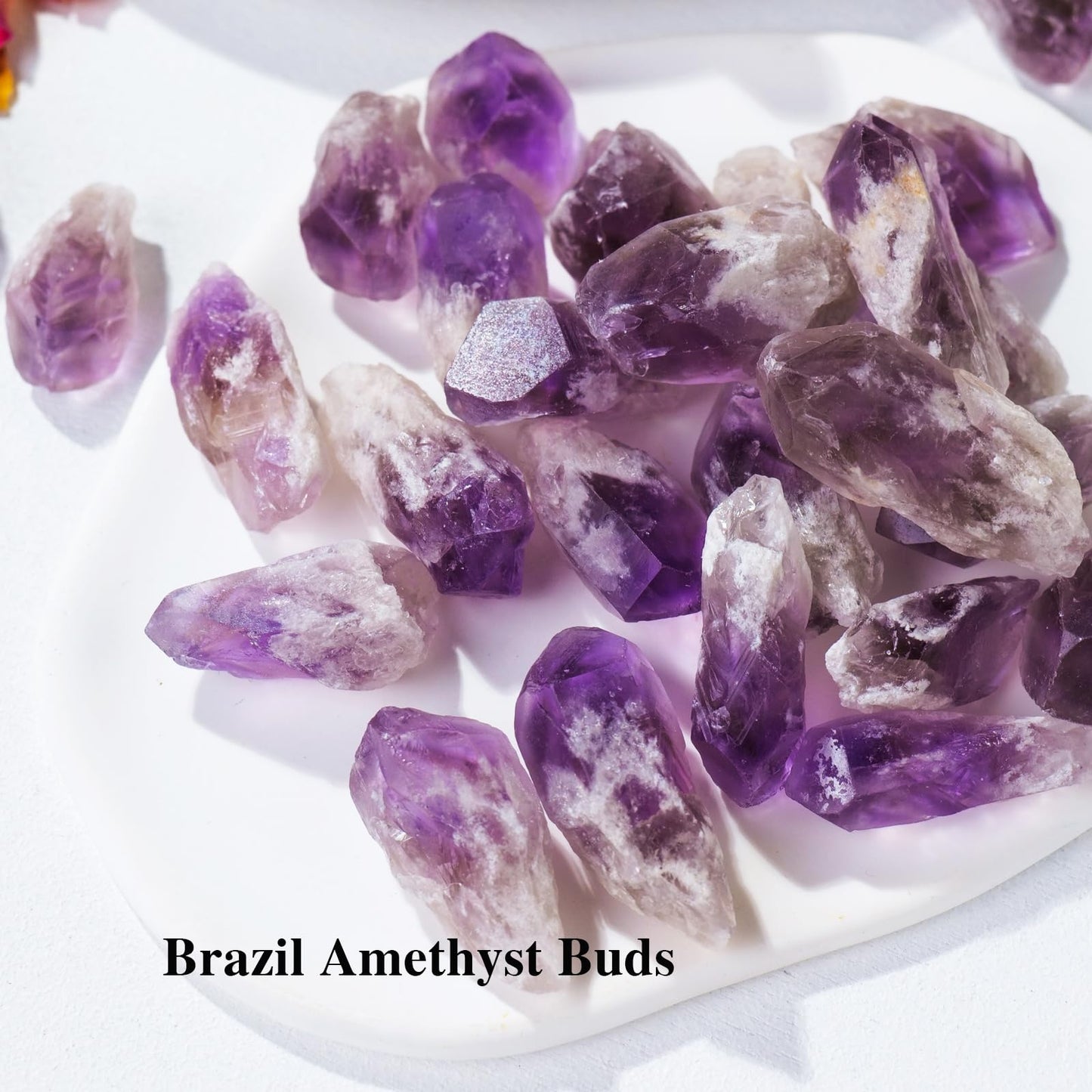Apengshi 1/2 lb(230g) Natural Amethyst Crystal Points Irregular Rough Crystal Stone Raw Crystal Gemstones Bulk Chakra Stones Meditation Reiki Collect Handmade DIY