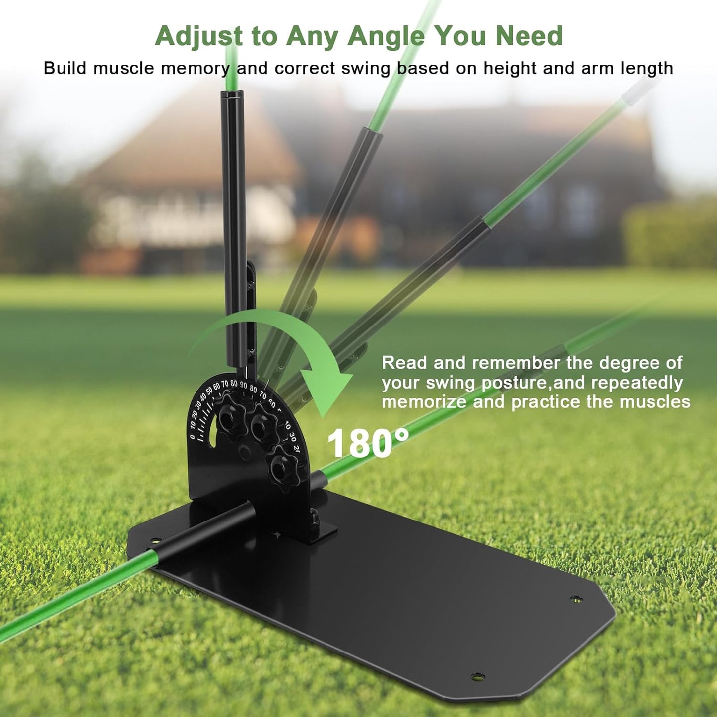 Golf Alignment Stick Holder with Holder Angle Plate,Professional Swing Trainer,Golf Swing Plane Trainer Aid for Aiming Putting Swing,Golf Teaching, Multi-Functional for All Levels of Golfer