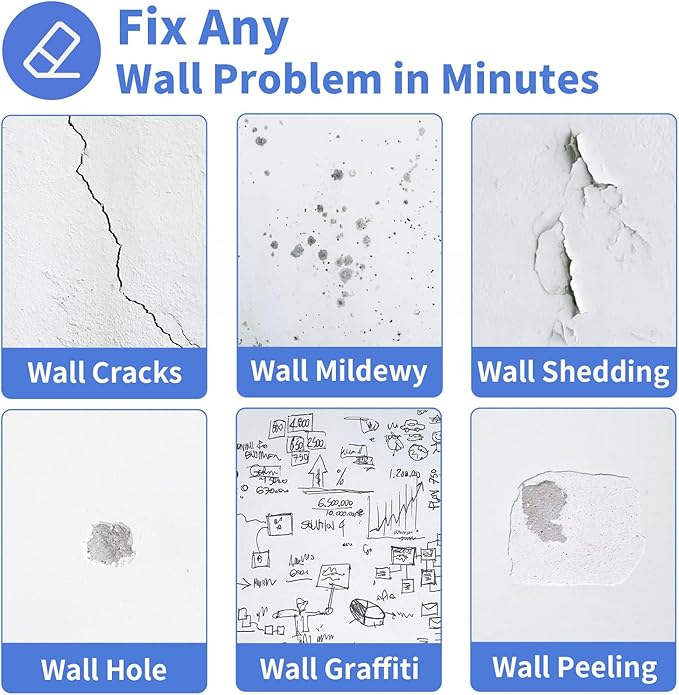 Drywall Repair Kit - 18 OZ Spackle Wall Repair with Self Adhesive Mesh & Scraper for Holes, Cracks - Quick and Easy Wall Surface Fix Solution