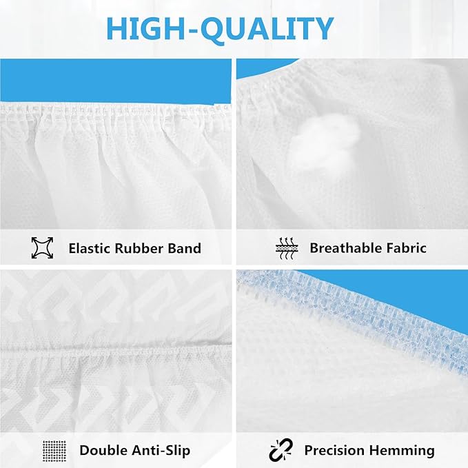 squish 200 Pack Shoe Covers Disposable Non-Slip, White Non-Woven Fabric Boot Covers for Indoors Breathable Slip Resistant Durable Boot&Shoes Cover, Protector Covers Fits Virtually Most Shoes