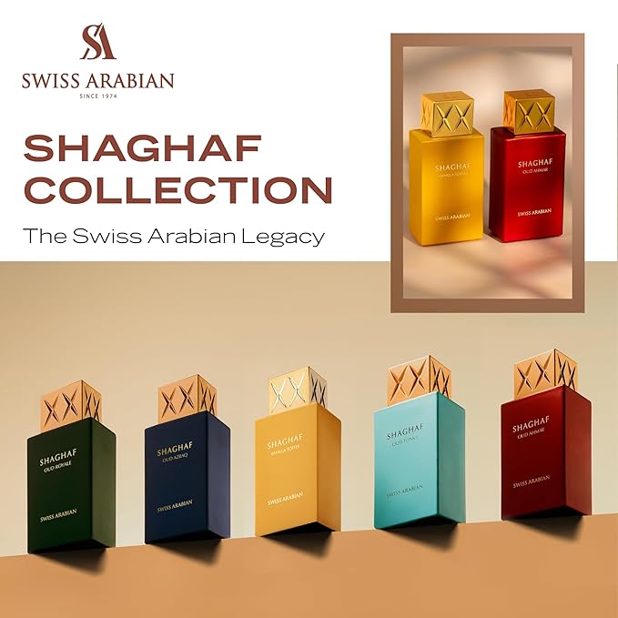 Swiss Arabian Shaghaf Oud Ahmar - Luxury Products From Dubai - Long Lasting And Addictive Personal EDP Spray Fragrance - Seductive, Signature Aroma - The Luxurious Scent Of Arabia - 2.5 oz