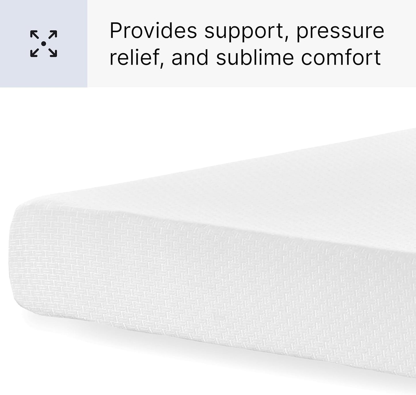 Signature Design by Ashley Queen Size 8 Inch Medium Firm Charcoal Gel & Green Tea Infused Memory Foam Mattress for Pressure Relief, Fiberglass Free, Mattress In A Box