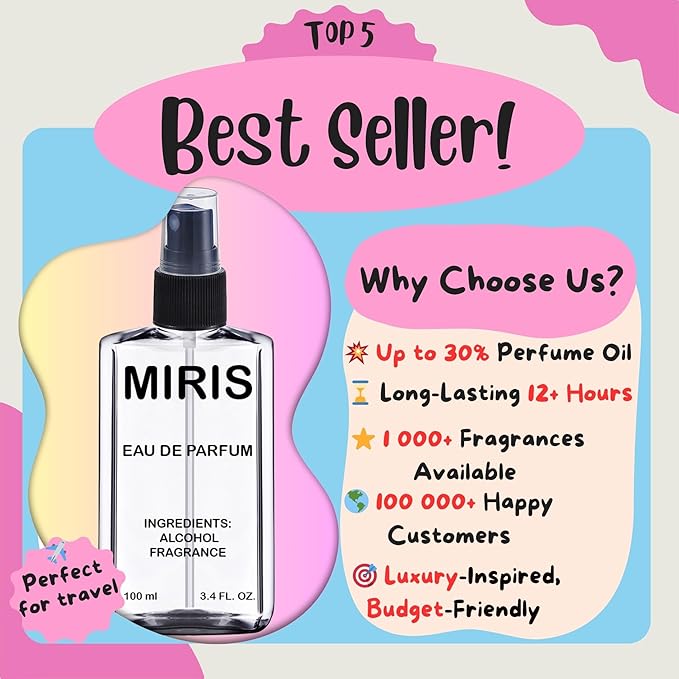 MIRIS No. 56073, Inspired by Nolitas, Long-Lasting Eau de Parfum for Women, Spray 3.4 Fl Oz / 100 ml