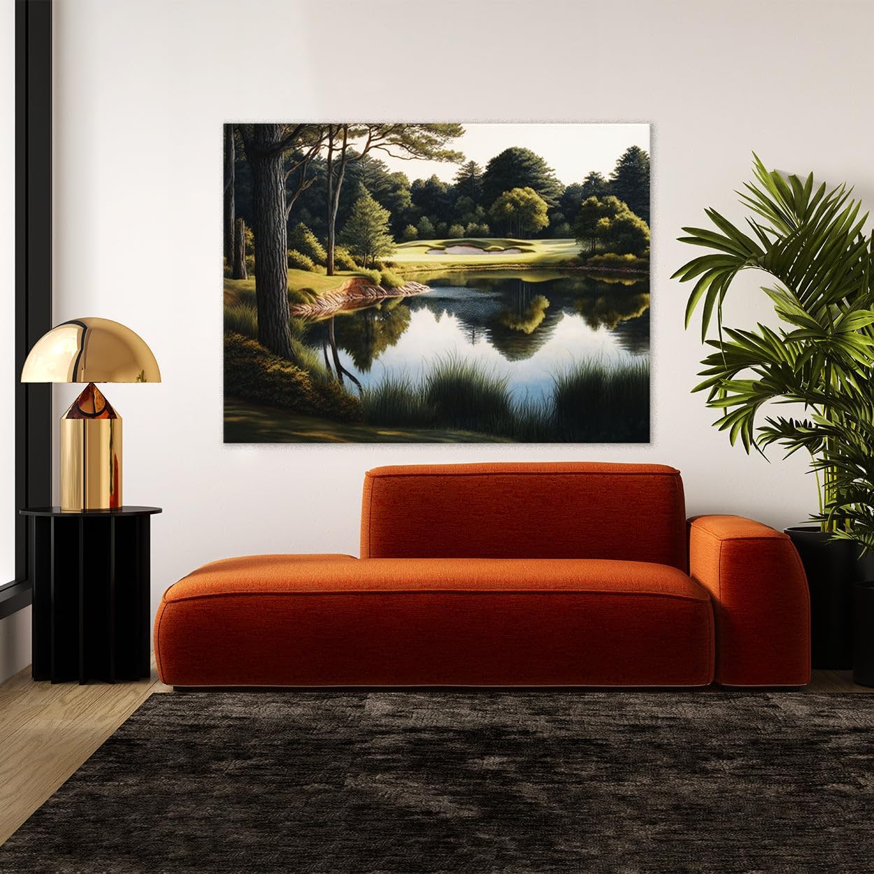 Sense Canvas Golf Realistic Course 10 Canvas Art - Home Decor Wall Art Print Poster Painting X-Large 48x36 / 1.5"